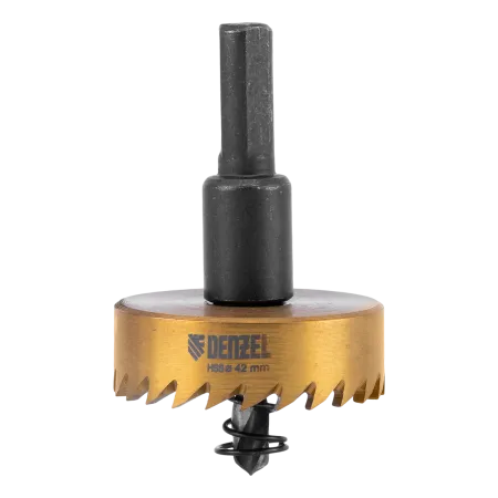 Коронка по металлу DENZEL 724114, 42 мм, HSS, нитридтитановое покрытие