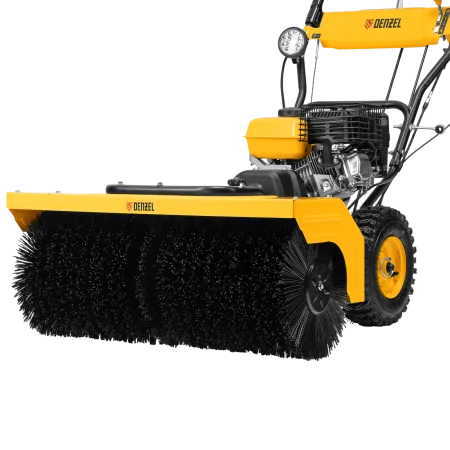 Гибридная снегоуборочная машина DENZEL с функц. подметания SWB-800, 212 сс, руч. старт, 2 насадки