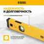 Уровень алюминиевый DENZEL магнит., фрезерованный, 3 глазка (1 зеркал.), 0,5 мм/м, 600 мм