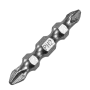 Бита DENZEL двухсторонняя, PH2-PZ2 х 45 мм, сталь S2, 10 шт.
