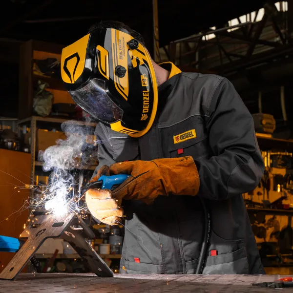 Щиток защитный лицевой DENZEL (маска сварщика) F9, см. окно 100x60, Real Color, DIN 4-8/9-13