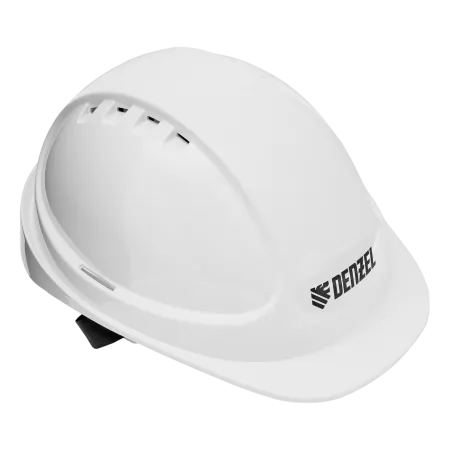 Каска защитная ударопрочная DENZEL ABS/PC, плавная регулировка, модель «Форвард» (К-05), белая