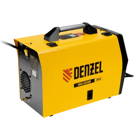 Аппарат инвертор DENZEL. полуавтомат. cварки IMIG-205SDR, 200 А, ПВ 60%, катушка 5 кг