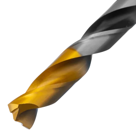 Сверло спиральное по металлу DENZEL 12 x 151 мм, Р6М5, Golden Tip, многогранная заточка