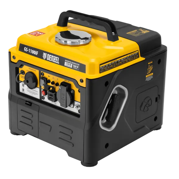 Генератор инверторный DENZEL GS-1100iF, 1,1 кВт, 230 В, ручной старт