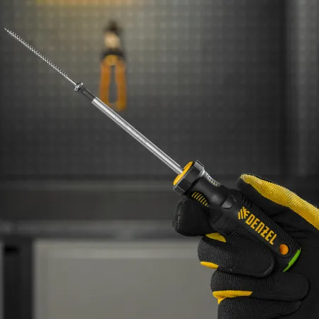 Отвертка DENZEL PZ2x100 мм, CrV, трехкомпонентная рукоятка