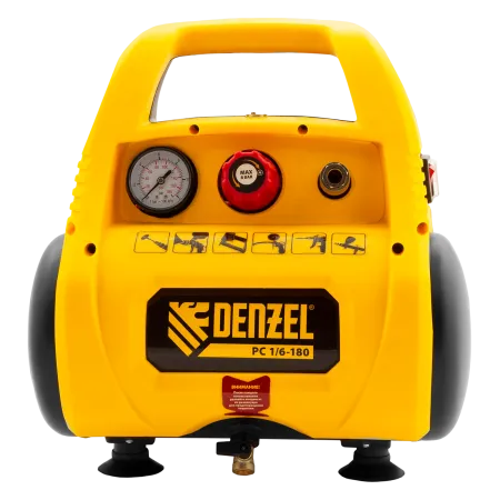 Компрессор воздушный DENZEL РС 1/6-180, 1.1 кВт, 180 л/мин, 6 л