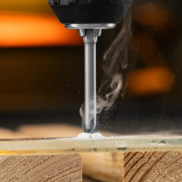 Сверло по керамической плитке DENZEL 8 мм, крестовая пластина, шестигранный хвостовик