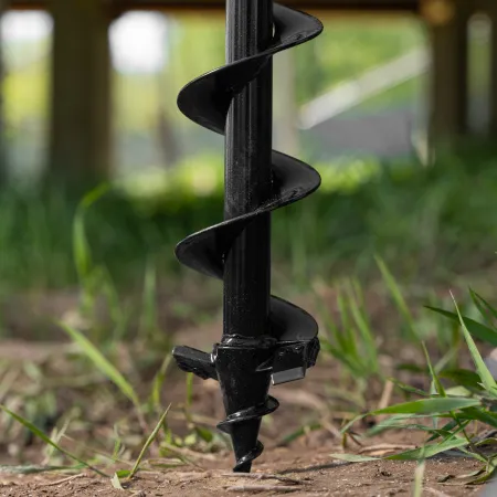 Шнек для грунта DENZEL ER-80, диаметр 80 мм, длина 800 мм,соединение 20 мм, съемный нож