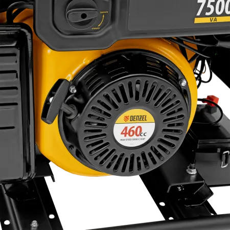 Генератор инверторный DENZEL GS-7500iFEA, 7,5 кВт, 230 В, открытый корпус, электростартер, ATS