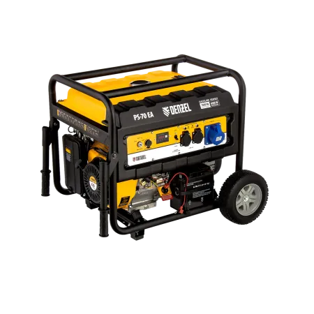 Генератор бензиновый DENZEL PS 70 EA, 7.0 кВт, 230 В, 25 л, электростартер
