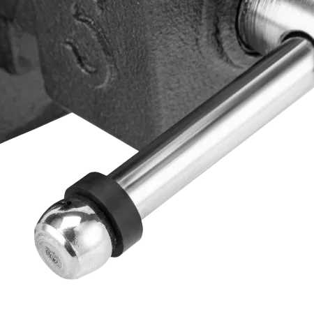 Тиски слесарные DENZEL BVH-125, 125 мм, поворотные, стальная направляющая, с наковальней