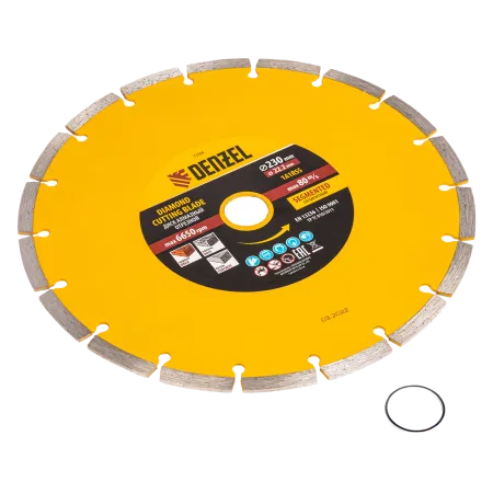 Диск алмазный отрезной DENZEL73104, сегментный, 230 x 22.2 мм, сухая резка