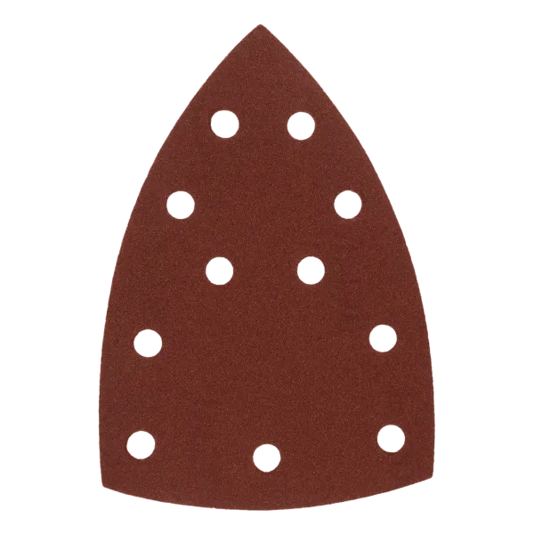 Треугольник абразивный на ворc. подложке под "липучку", перф., P 150, 150х150х100 мм, 5 шт. Denzel