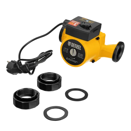 Циркуляционный насос DENZEL CP32-6, напор 6 м, 70 л/мин, 1 м кабель, монт. длина 180 мм