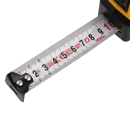 Рулетка DENZEL 10м х 25мм, двухкомп. корпус, кнопка-пауза