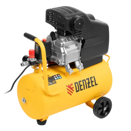 Компрессор воздушный DENZEL DC1500/24, 1.5 кВт, прямой привод, 24 литра, 220 л/мин