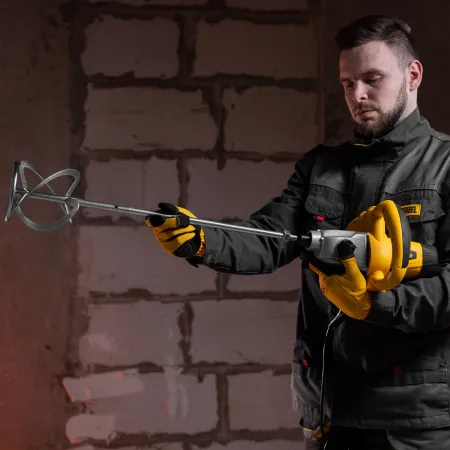 Миксер строительный DENZEL EM-1-1220, 1220 Вт, 0-480/0-800 об/мин