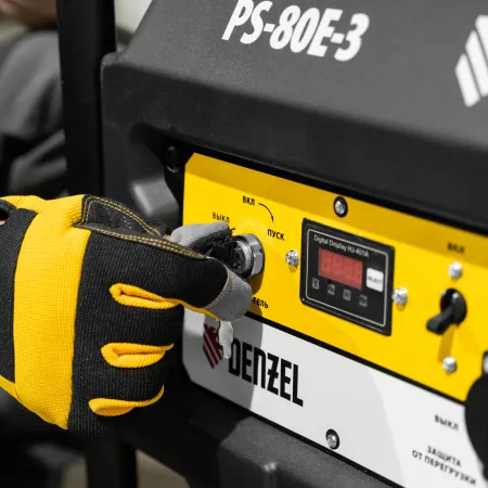 Генератор бензиновый DENZEL PS 80 E-3, 6.6 кВт, 400 В, 25 л, электростартер