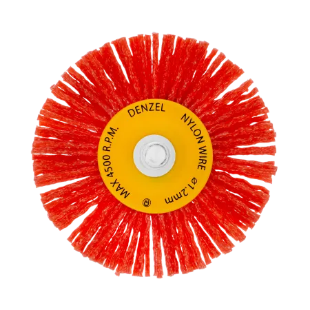Щетка для дрели DENZEL, 65 мм, Плоская, со шпилькой, нейлоновая щетина