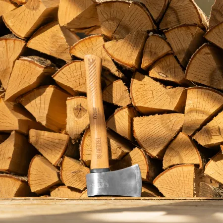 Топор кованый DENZEL 680 г, американский тип, буковая рукоятка, 360мм, EFP 21886