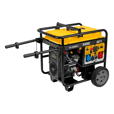 Генератор бензиновый DENZEL PS-120EAD-3, 12 кВт,230/400 В, 40л, разъем ATS,перекл.режима,эл.старт