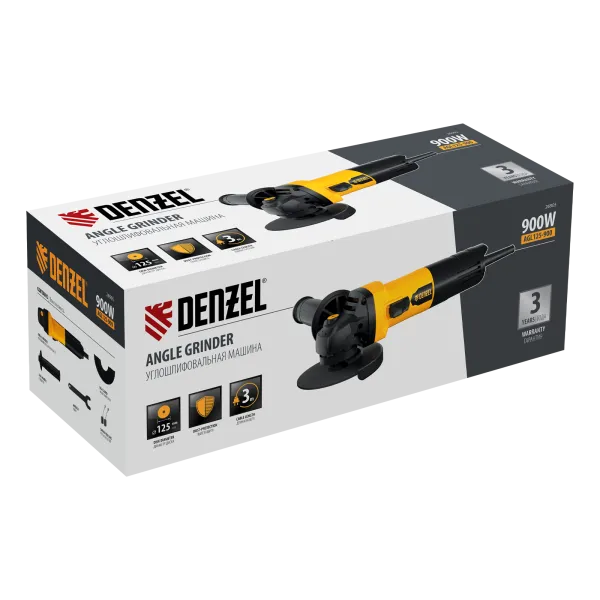 Машина шлифовальная угловая DENZEL AGL125-900, 900 Вт, 125мм, 11000 об/мин