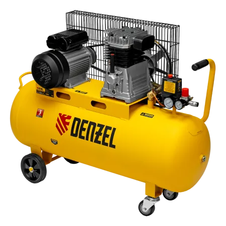 Компрессор воздушный DENZEL BCI2300/100, 2.3 кВт, ременный привод, 100 литров, 400 л/мин