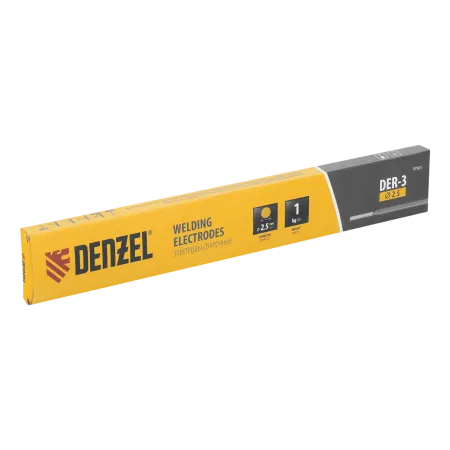 Электроды DENZEL DER-3, диам. 2,5 мм, 1 кг., рутиловое покрытие