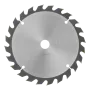 Пильный диск по дереву DENZEL ф190 х 20 мм, 24 зубьев