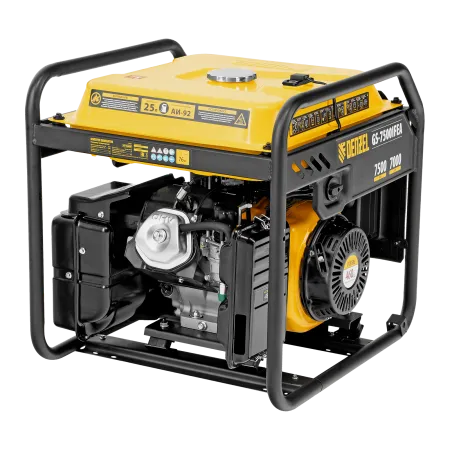 Генератор инверторный DENZEL GS-7500iFEA, 7,5 кВт, 230 В, открытый корпус, электростартер, ATS