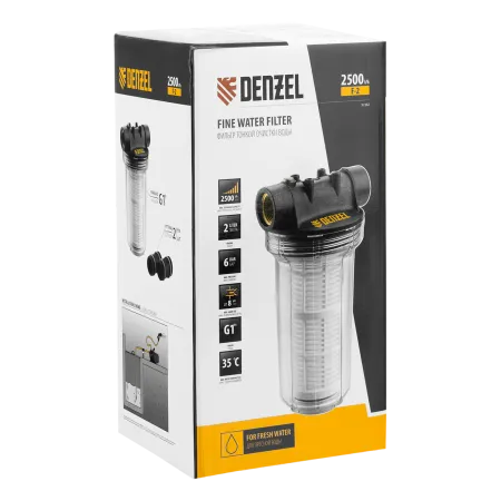Фильтр тонкой очистки DENZEL 97282 F2, объем 2 л, диаметр 1 дюйм
