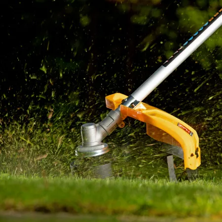 Триммер электрический DENZEL TE-1400, 1400 Вт, 420 мм, катушка + диск, разборная штанга