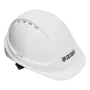 Каска защитная ударопрочная DENZEL ABS/PC, плавная регулировка, модель «Форвард» (К-05), белая