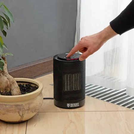 Тепловентилятор керамический электрический DENZEL DTFC-1200, 3 режима, вентилятор, нагрев 600/1200 Вт