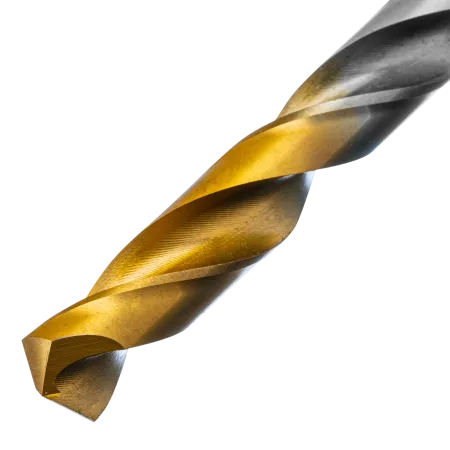 Сверло спиральное по металлу DENZEL 9 х 175 мм, Р6М5, Golden Tip, удлиненное