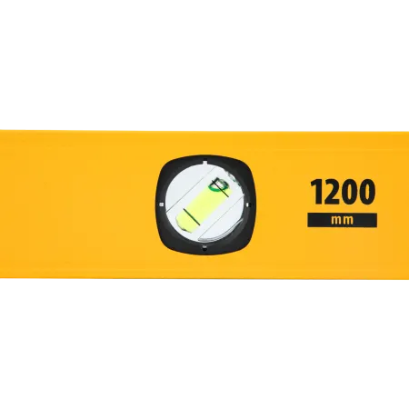 Уровень алюминиевый DENZEL магнит., фрезерованный, 3 глазка (1 зеркал.), 0,5 мм/м, 1200 мм