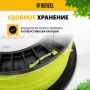 Леска для триммера DENZEL 96804 зубчатый квадрат, 2,4мм х 172м, на DIN катушке FLEX CORD