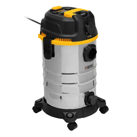 Пылесос строительный DENZEL RVC30, 1400 Вт, бак 30 л, шланг 3 м, розетка с автосинхр.