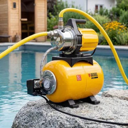 Насосная станция DENZEL PS800X, 800 Вт, 3200 л/ч, ресивер 24 л, высота подъема 38 м