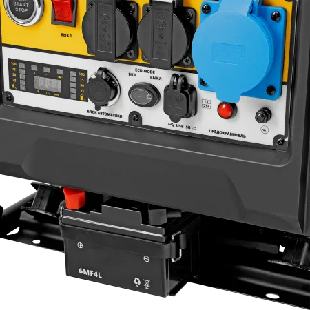 Генератор инверторный DENZEL GS-5500iFEA, 5,5 кВт, 230 В, открытый корпус, электростартер, ATS