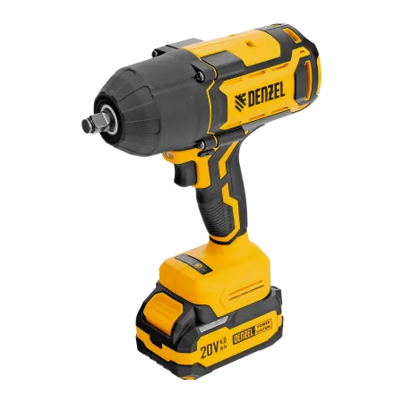 Гайковерт ударный аккумуляторный бесщет. DENZEL CIWH-BL-20-1000, Li-Ion, 20 В