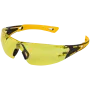 Очки защитные DENZEL открытые, поликарбонатные, желтая линза, 2х комп.дужки