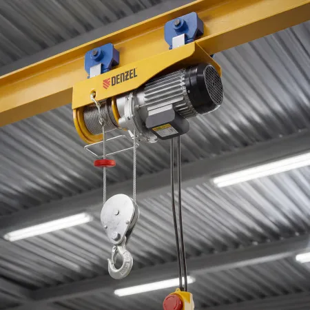 Тельфер электрический DENZEL TF-1200, 1.2 т, 1800 Вт, высота 12 м, 8 м/мин