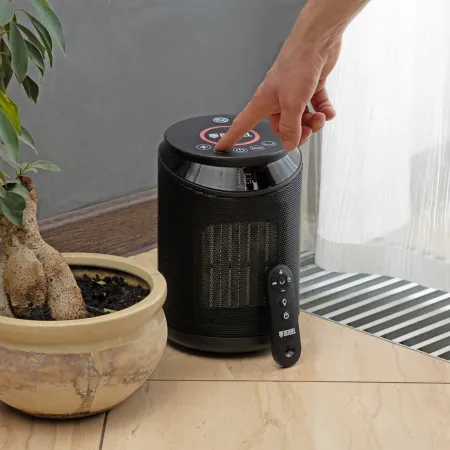 Тепловентилятор керамический электрический DENZEL DTFC-2000, пульт, 3 режима, вентилятор, нагрев 1000/2000 Вт