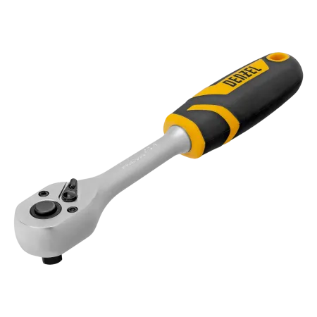 Ключ-трещотка DENZEL 3/8", 90 зубьев, с быстрым сбросом, CrV