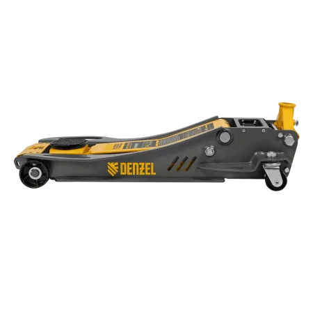 Домкрат гидравлический подкатной DENZEL 3,8 т, 110-580 мм, быстрый подъем, низкий подхват, проф.