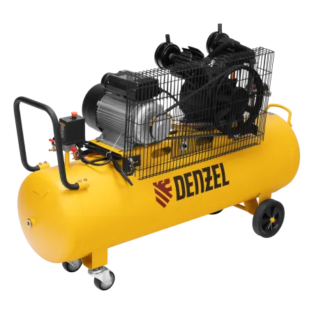 Компрессор воздушный DENZEL BCV2300/100, 2.3 кВт, ременный привод, 100 литров, 440 л/мин