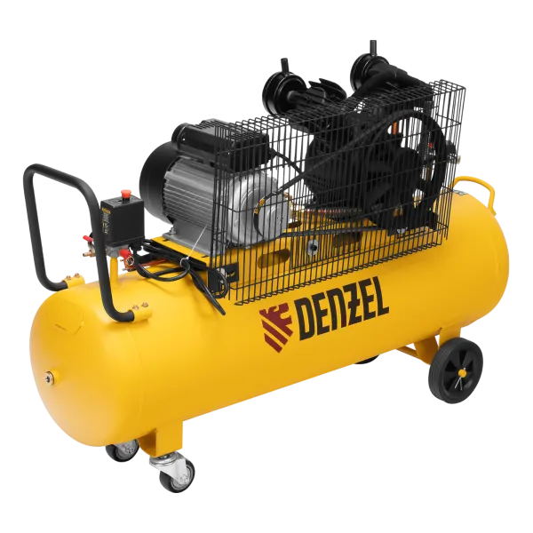 Компрессор воздушный DENZEL BCV2300/100, 2.3 кВт, ременный привод, 100 литров, 440 л/мин
