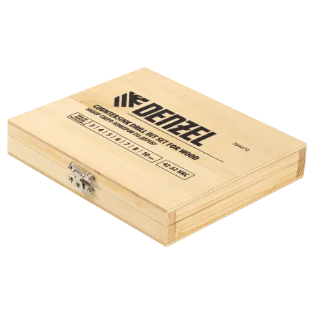 Набор сверл зенкеров по дереву DENZEL 3-10 мм, 7 шт